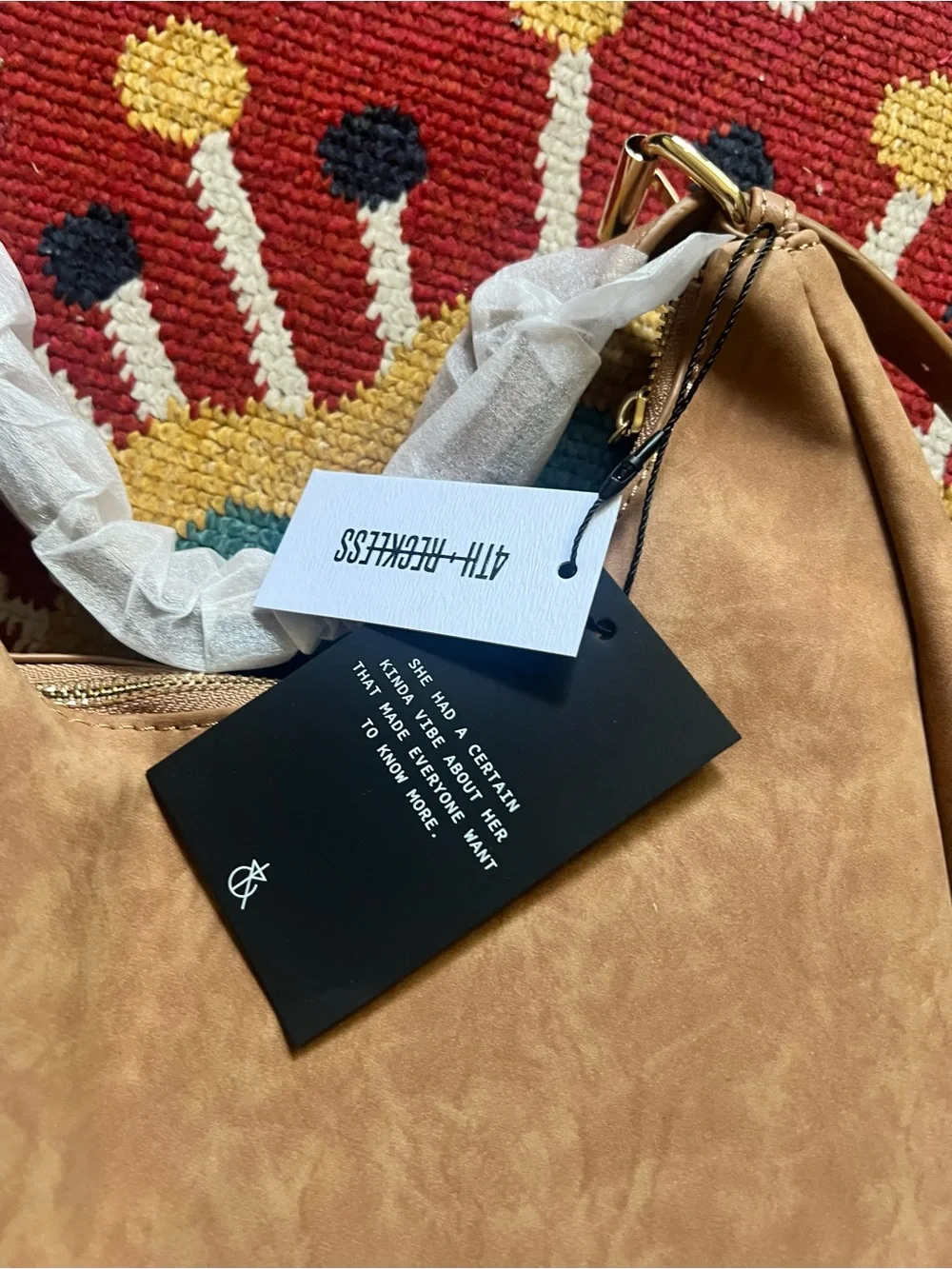 AllSaints Tan Crescent Hobo Shoulder Bag - Classic Everyday Hobo